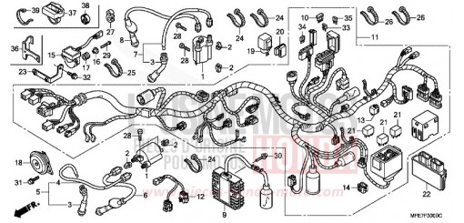 WIRE HARNESS (VT750C2/C2F/C2B) VT750C27 de 2007